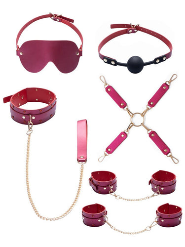 Bad Kitty 7 Piece Pink Bondage Set