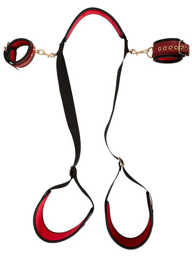 Bad Kitty Neck & Thigh Restraint Set with Handcuffs