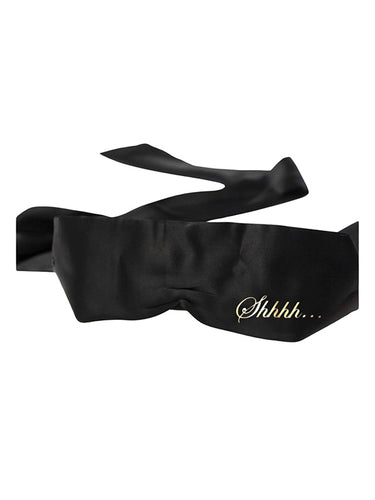 Bijoux Indiscrets Shhh Black Satin Blindfold