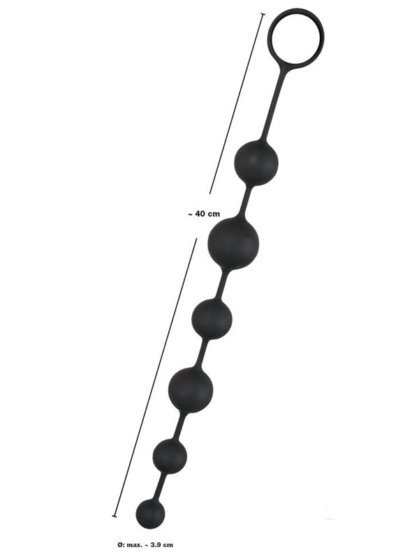 Black Velvets Classic Silicone Anal Beads