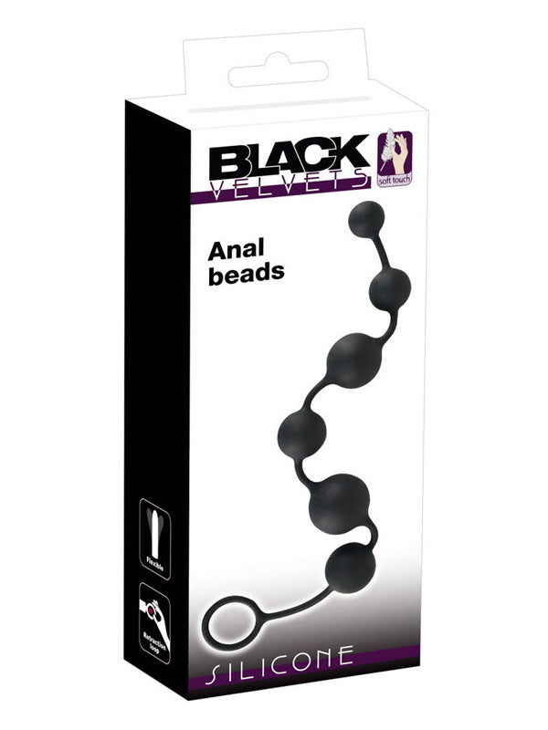 Black Velvets Classic Silicone Anal Beads