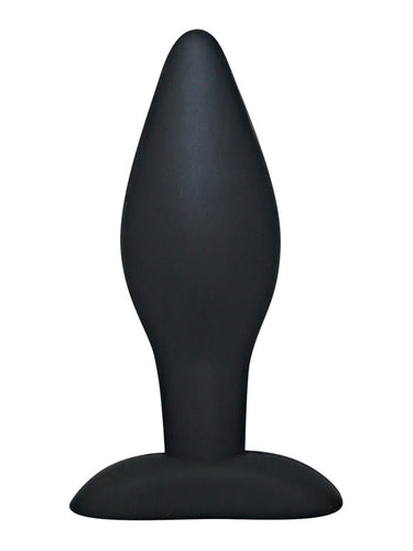 Black Velvets Black Silicone Butt Plug Large