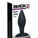 Black Velvets Black Silicone Butt Plug Large