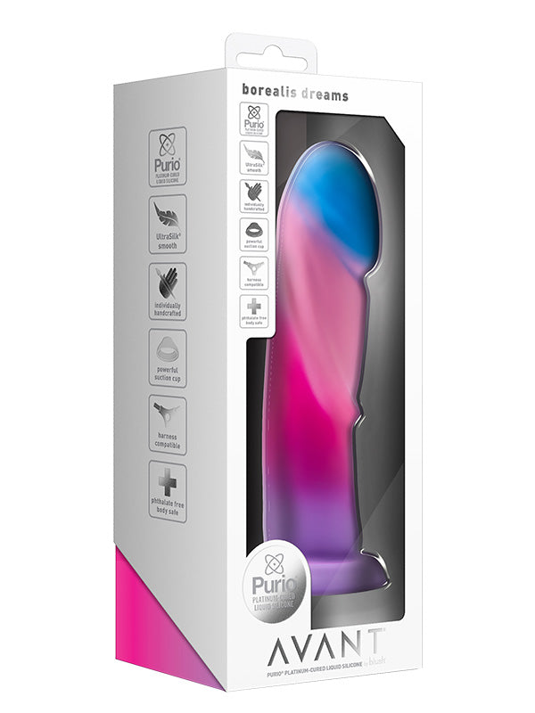 Blush Avant Borealis Dreams Silicone Suction Cup Dildo Cotton Candy 19.7 cm