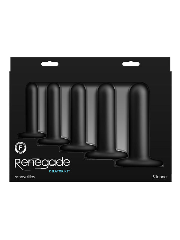 NS Novelties Renegade 5-Piece Silicone Dilator Kit Black