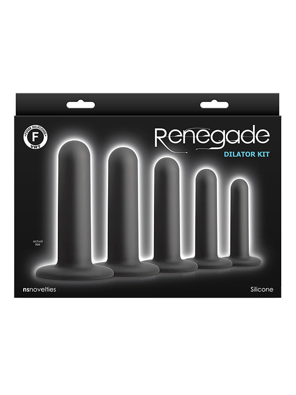 NS Novelties Renegade 5-Piece Silicone Dilator Kit Black