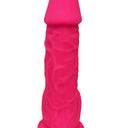 Dream Toys Real Love Dual Density Silicone Dildo with Balls Fuchsia 21.6 cm