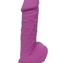 Dream Toys Real Love Dual Density Silicone Dildo with Balls Purple 21.6 cm