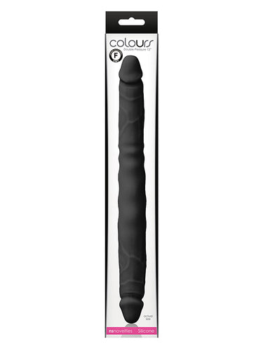 NS Novelties Colours Double Pleasures Black Silicone Double Dildo 30.5 cm