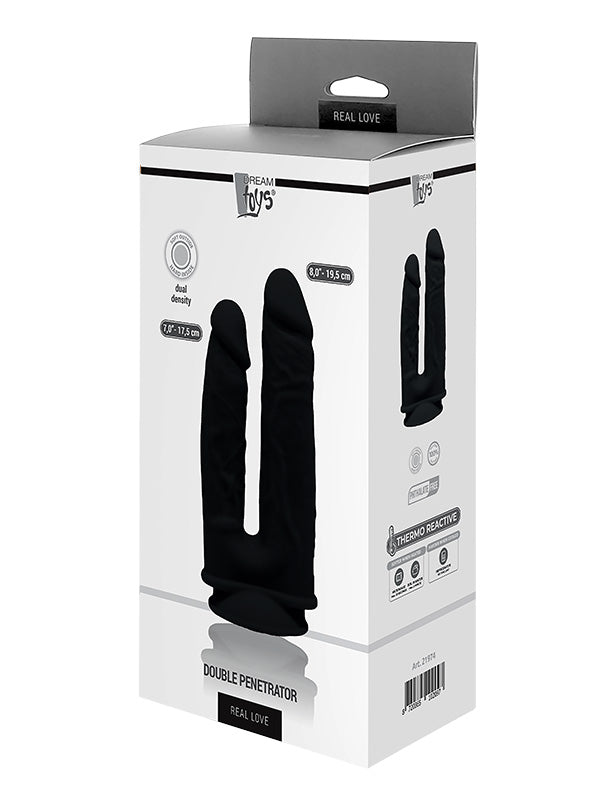 Dream Toys Real Love Dual Density Double Penetrator Dildo Black