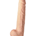 Dream Toys Real Love Dual Density Silicone XXL Dildo with Balls Light 38 cm