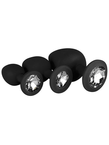 EasyToys Diamond 3-Piece Silicone Butt Plug Set