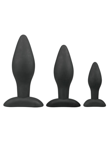 EasyToys Rocket 3-Piece Silicone Butt Plug Set