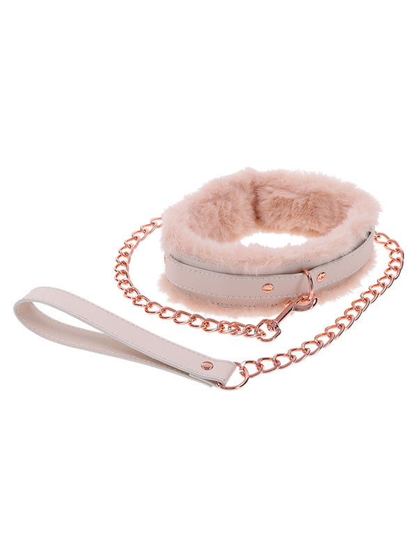 Sportsheets Peaches 'n CreaMe Fur Collar & Leash