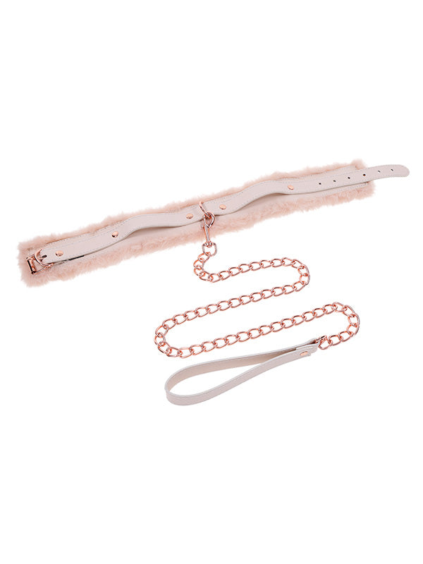 Sportsheets Peaches 'n CreaMe Fur Collar & Leash