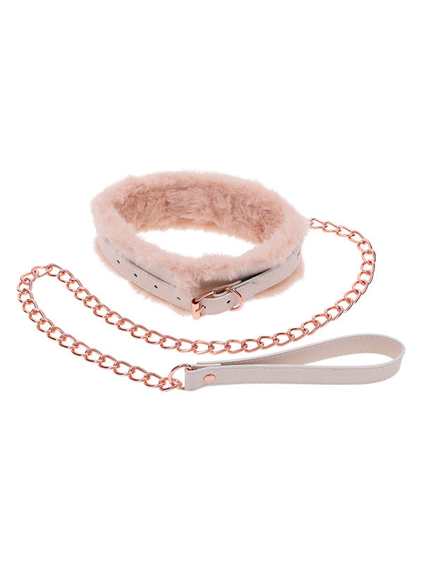 Sportsheets Peaches 'n CreaMe Fur Collar & Leash