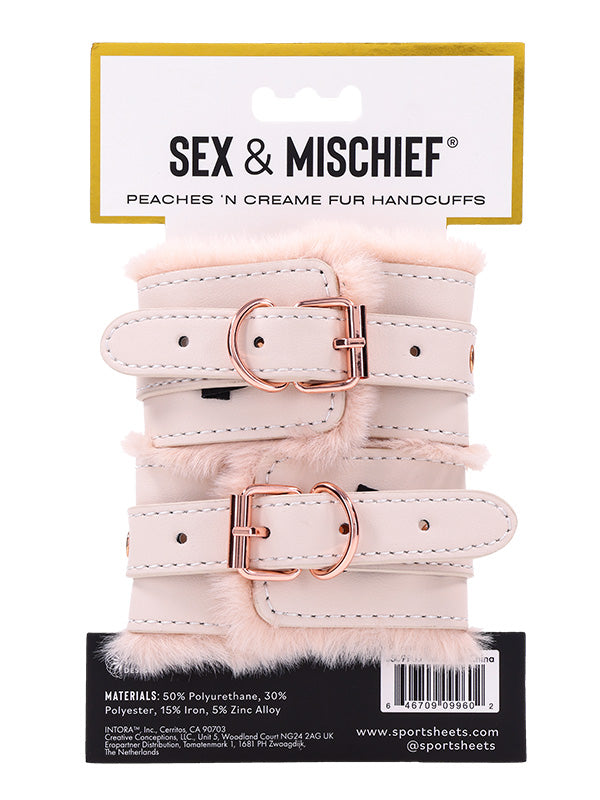 Sportsheets Peaches 'n CreaMe Fur Handcuffs