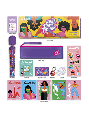 Le Wand Feel My Power Jade Purple Brown Wand Massager