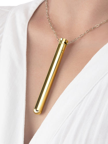 Le Wand Necklace Vibe Stainless Steel Vibrator Gold