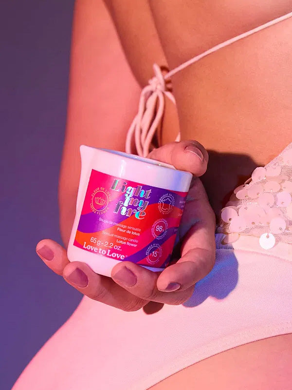 Love to Love Light My Fire Massage Candle Lotus Flower