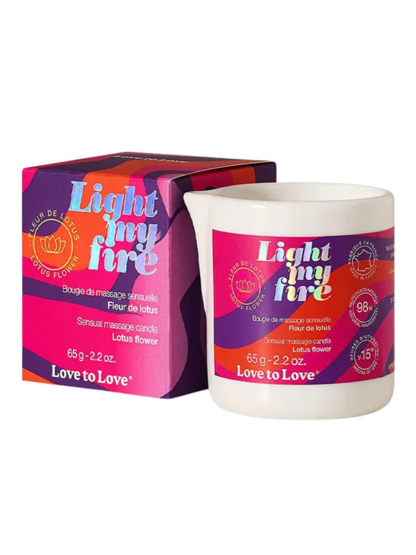 Love to Love Light My Fire Massage Candle Lotus Flower