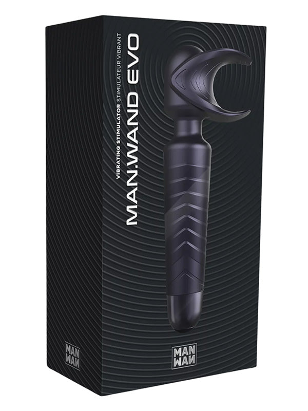 Manwan Man.Wand Evo Vibrating Stimulator Black Plum