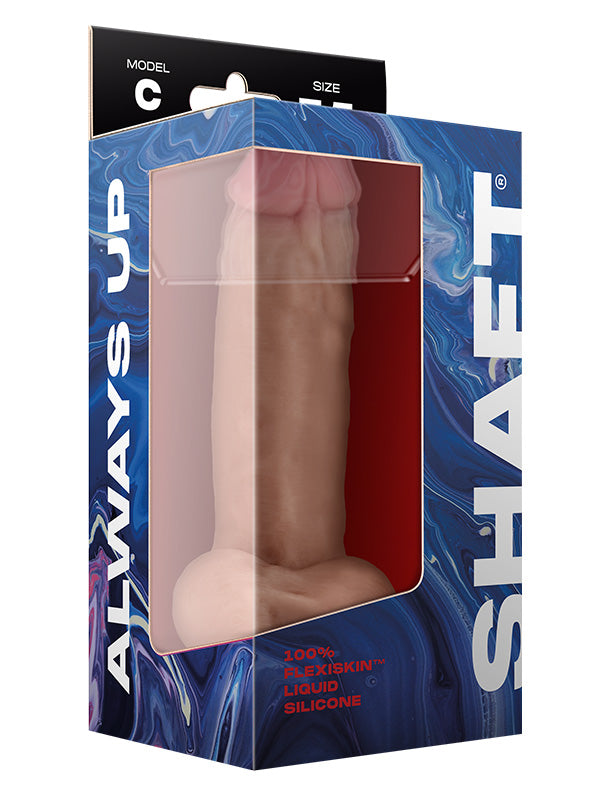 Shaft Model C 7.5 Inch Liquid Silicone Dildo with Balls Pine 19 cm