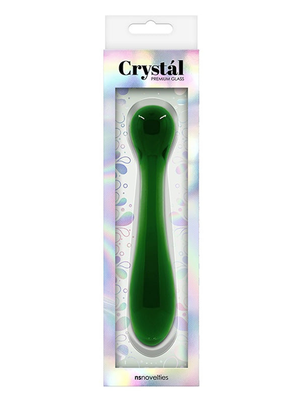 NS Novelties Crystal Green Glass Pleasure Wand Dildo