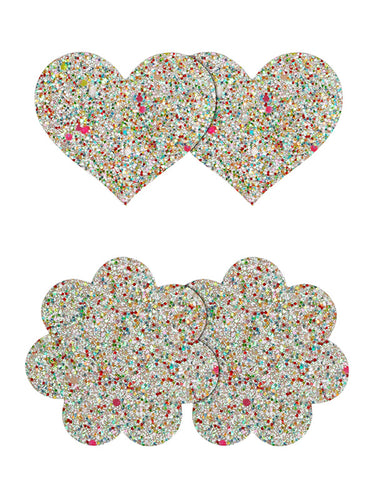 NS Novelties Heart And Flower Glow-In-The-Dark Pasties