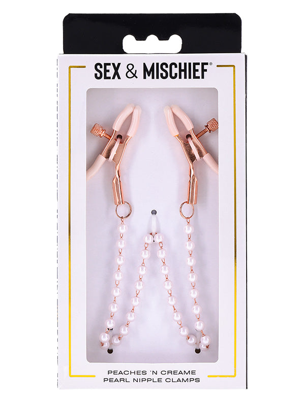 Sportsheets Peaches 'n CreaMe Pearl Nipple Clamps