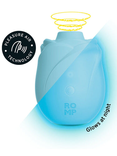 Romp Rose Glow Blue Pleasure Air Clitoral Stimulator