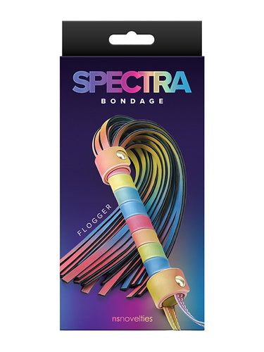 NS Novelties Spectra Bondage Rainbow Flogger