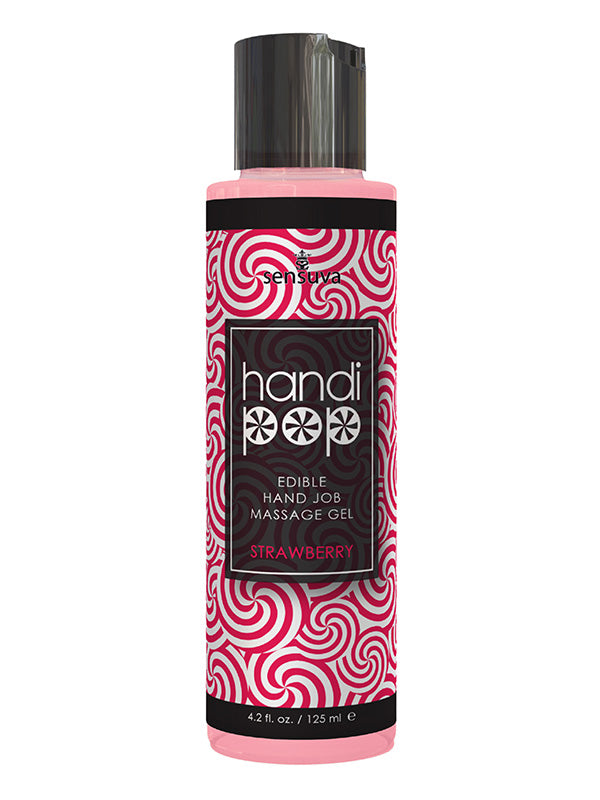 Sensuva HandiPop Edible Handjob Massage Gel Strawberry