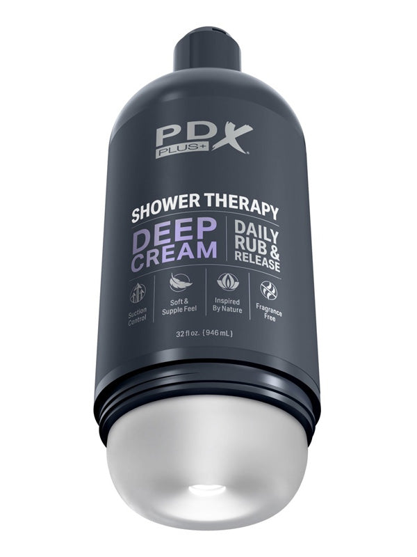 PDX PLUS SHOWER THERAPY DEEP CREAM PENIS STROKER