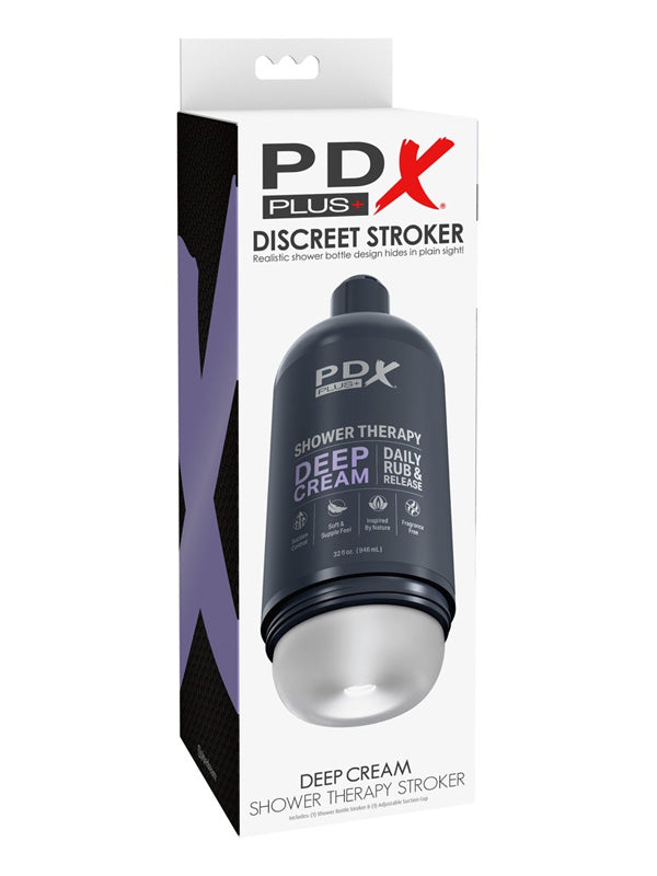 PDX PLUS SHOWER THERAPY DEEP CREAM PENIS STROKER