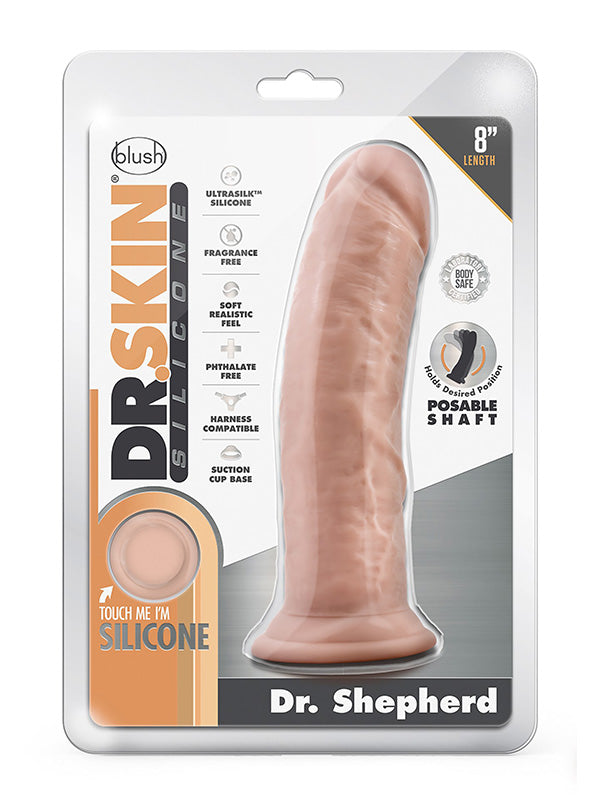 Blush Dr. Skin Dr. Shepherd 8 Inch Realistic Silicone Dildo Vanilla 20.3 cm