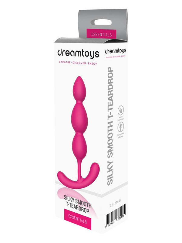 Dream Toys Essentials Silky Smooth T-Teardrop Anal Beads
