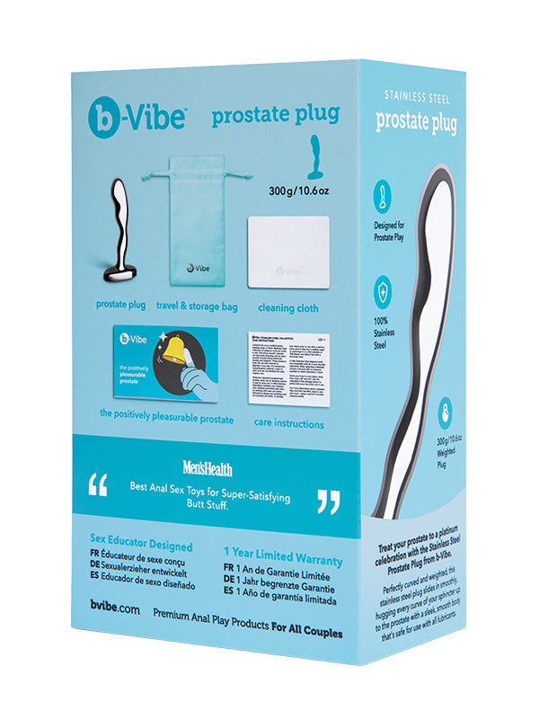 Steel Prostate b-Vibe Stainless Steel Prostate Plug – Peachy Vibes