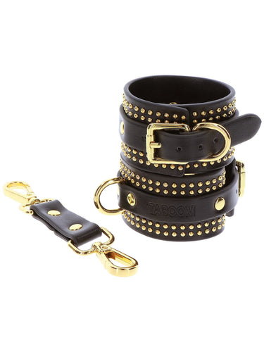 Taboom Vogue Studded Black Ankle Cuffs
