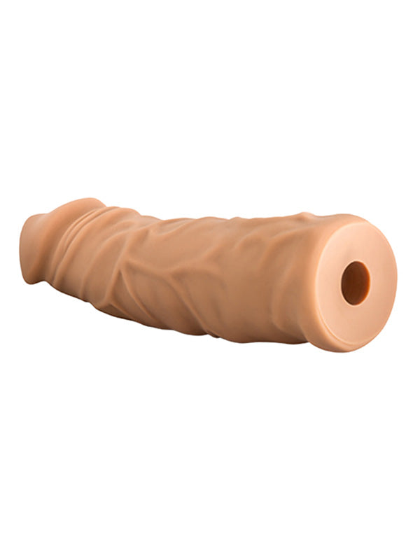 The Realm 8 inch dildo base with lock-on opening