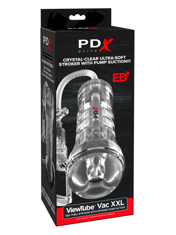 Pipedream PDX Elite ViewTube Vac XXL Pump See-Thru Ez-Grip Pump Stroker