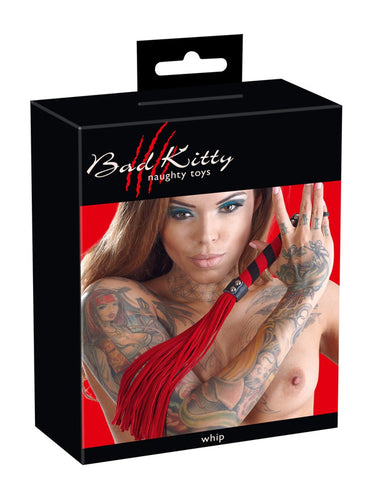 Bad Kitty Small Red Faux Suede Flogger