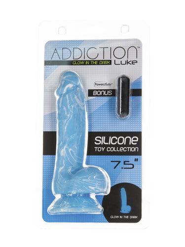 Addiction Luke Glow In The Dark Silicone Dildo 19 cm