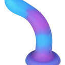 Addiction Rave Glow In The Dark Silicone Dildo 20.32 cm Blue Purple