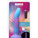 Addiction Rave Glow In The Dark Silicone Dildo 20.32 cm Blue Purple