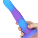 Addiction Rave Glow In The Dark Silicone Dildo 20.32 cm Blue Purple