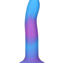 Addiction Rave Glow In The Dark Silicone Dildo 20.32 cm Blue Purple