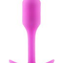 b-Vibe Snug Plug 1 Small Weighted Silicone Butt Plug Fuchsia