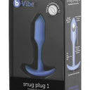 b-Vibe Snug Plug 1 Small Weighted Silicone Butt Plug Violet