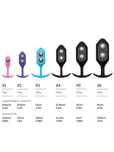 b-Vibe Snug Plug 2 Medium Weighted Silicone Butt Plug
